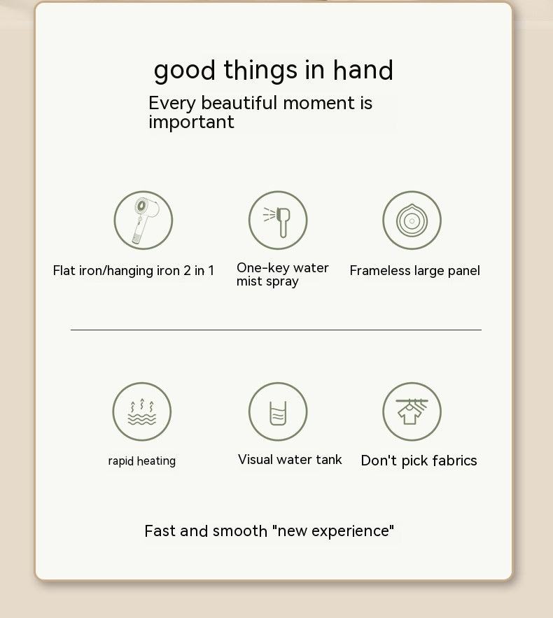 Portable Mini Garment Steamer— Travel-Friendly Handheld Iron