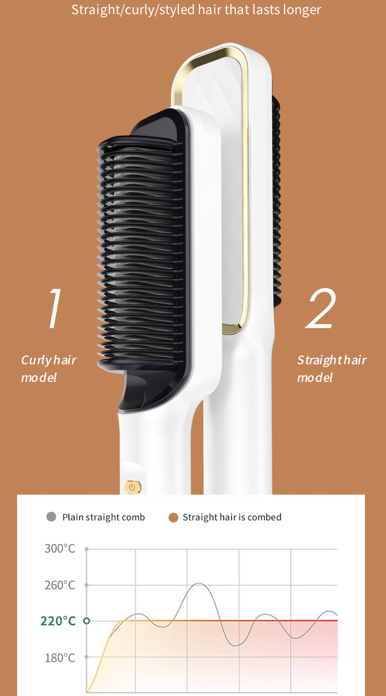 2026 Updated Electric Hot Comb (Negative Ion) Hair Straightening Brush