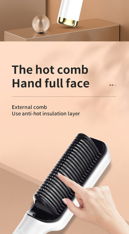 2026 Updated Electric Hot Comb (Negative Ion) Hair Straightening Brush