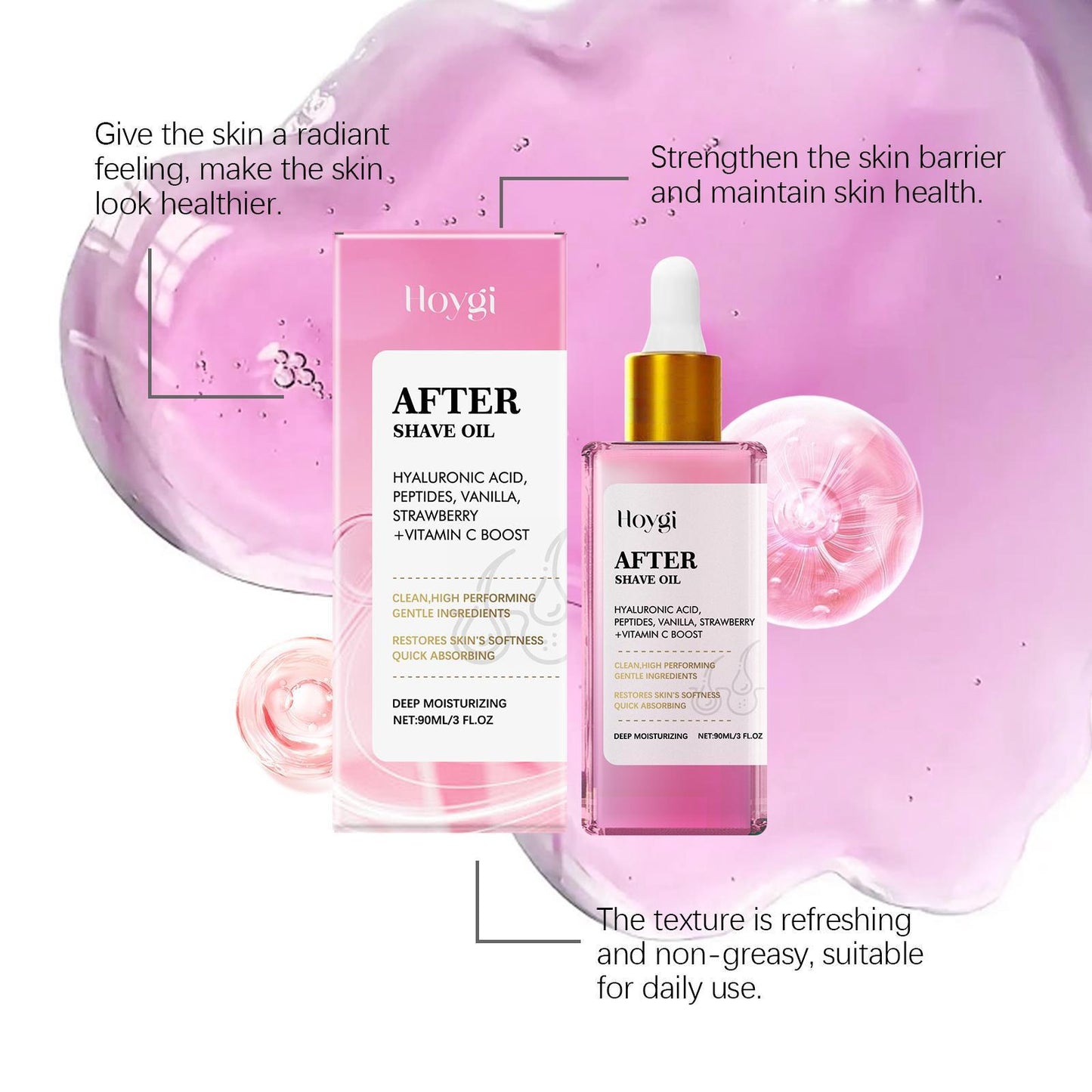 2026 Updated OEM - Hoij Strawberry Aftershave Oil Soothing And Moisturizing Daily Care