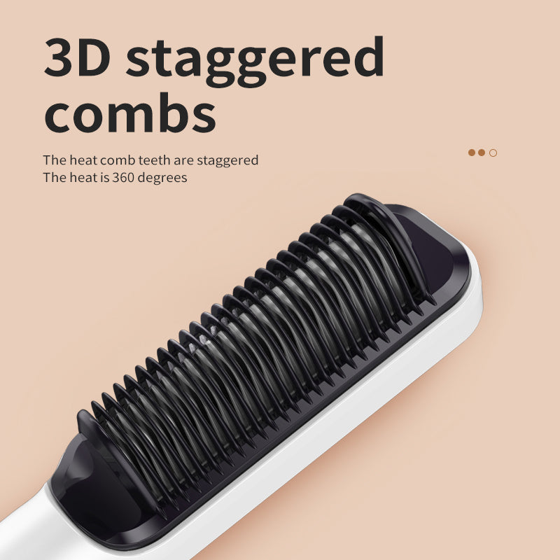 2026 Updated Electric Hot Comb (Negative Ion) Hair Straightening Brush